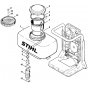 Container Assembly for Stihl SR320, SR400 Mistblower