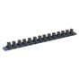 Socket Retaining Rail with 14 Clips Aluminium 3/8"Sq Drive Sealey Part No. SR3814