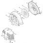 Fan Housing, Shroud Assembly for Stihl SR440 Mistblower