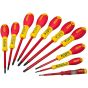 FatMax VDE Insulated Pozi/Parallel/Flared Screwdriver Set of 10 by Stanley - 5-62-573