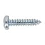 Self Tapping Screw 5.5 x 25mm Pan Head Pozi Zinc DIN 7981CZ Pack of 100 Sealey Part No. STPP5525