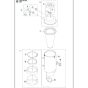 Tank Assy for Husqvarna T4000 Petrol Dust Extractor