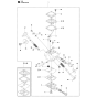 Carburetor Details Assembly For Husqvarna T425 Chainsaw 