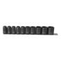 9121 Impact Socket Set of 10 Metric 1/2in Drive by Teng