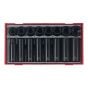 TT9116 16 Piece Regular/ Deep Impact Socket Set 1/2in Drive by Teng - TC21