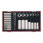 TTAF32 32 Piece Reg/ Deep Socket Set 1/4-3/8in Drive by Teng - TC20