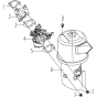 Starter Assembly for Husqvarna TF 545P Cultivator/Tiller