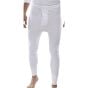 Thermal Long John Trousers Soft Poly/viscose Fibre Base Layer White SML