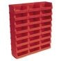 Plastic Storage Bin 105 x 85 x 55mm - Red Pack of 24 Sealey Part No. TPS124R