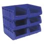 Plastic Storage Bin 310 x 500 x 190mm - Blue Pack of 6 Sealey Part No. TPS56B