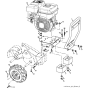 Mainframe, Right Side Assembly for Husqvarna TR 530 Cultivator/Tiller