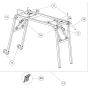 Main Frame Assembly for Norton Clipper TR202 Tile Saw