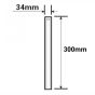 Stem Post 34x300mm Fits Boat Trailer Side Roller & Channel Brackets