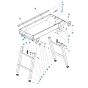 Frame Assembly for Husqvarna TS 400 F Masonry Saw