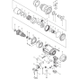 Main Assembly for Makita TW1000 Impact Wrench