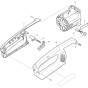 Power Switch & Casing Assembly For Makita UC3501A Electric Chainsaws