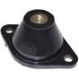 Rubber Flanged Mount M10 Oval 38mm Tall