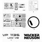 Decals for Wacker VP1135R Compactor