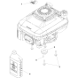 Engine-3 Assembly for Husqvarna W21 K Commercial Lawn Mower