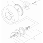 Traction Wheel-1 Assembly for Husqvarna W3212A Commercial Lawn Mower