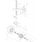 Caster Assembly for Husqvarna W3613P Commercial Lawn Mower