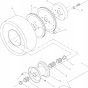 Traction Wheel 36" & 48" Models Assembly for Husqvarna W3614A Commercial Lawn Mower