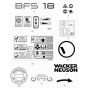 Decals for Wacker BFS 18 Floor Saw