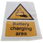 Battery Charge Area Self-Adhesive Sign - Size 240mm x 360mm