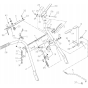 Handle Assembly for Husqvarna WH3614 Commercial Lawn Mower