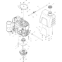 Engine Assembly for Husqvarna WH4817 Commercial Lawn Mower