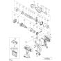 Main Assembly for Hikoki WR18DHL Cordless Impact Wrench