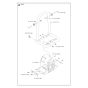 Housing Assembly for Husqvarna WS 462 Wall Saw