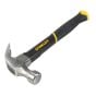 STANLEY Fibreglass Claw Hammer 20oz/576 grams - Tempered Rim & Smooth Face