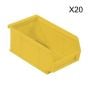 Yellow Plastic Wall Panel Storage Bins Size 2 