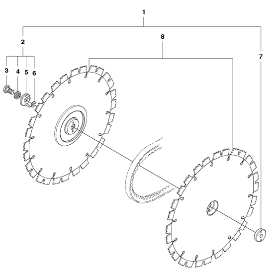 Cutting Blade Assembly for Husqvarna K4000 Cut N Break Disc Cutters