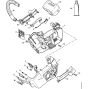 Motor Housing, Handlebar Assembly for Stihl MSA160T Electric Chainsaws