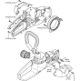 Handle housing Assembly for Stihl MSE140C MS160C MS180C MS200C Electric Chainsaws