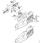 Handle housing, Oil tank Assembly for Stihl MSE170C MSE190C MSE210C MSE230 Electric Chainsaws