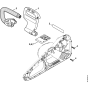 Hand guard, Handlebar Assembly for Stihl MSE250C Electric Chainsaws