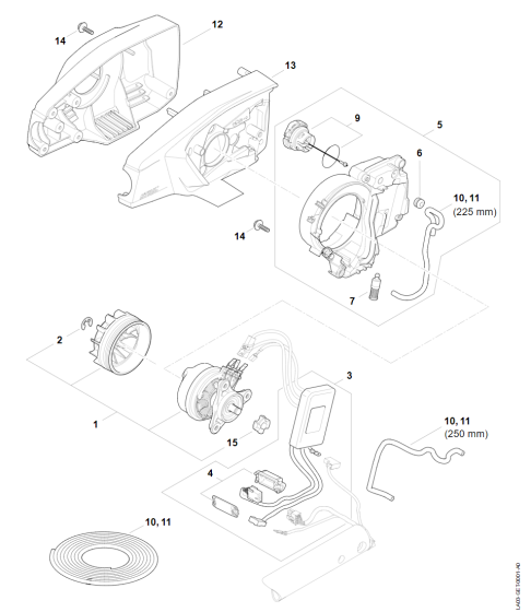 Motor Housing, Electric Motor Assembly for Stihl HTA 86 Pole Pruner