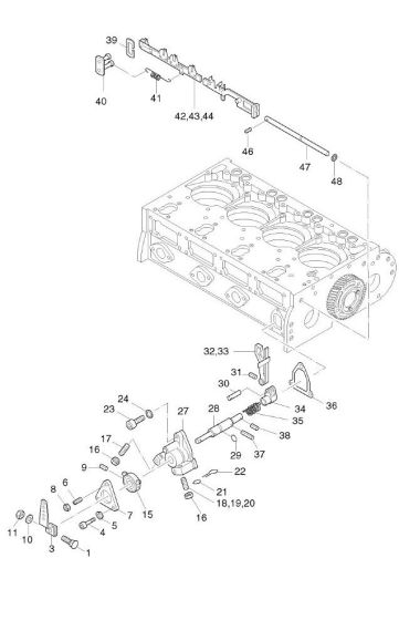 Speed Control Assembly for Hatz 2L40 Diesel Engine