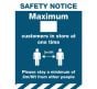 Safety Notice Max Customer 240mm x 360mm (Self-Adhesive) - Blue