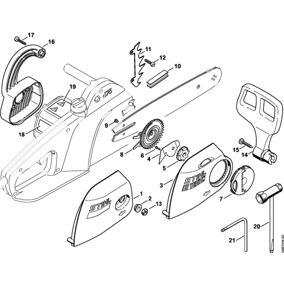 Quick chain tensioner Assembly for Stihl E140 E160 E180C Electric Chainsaws