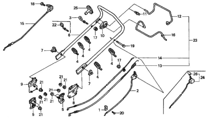 Handle Pipe for Honda HRG536C - SDF Lawn Mower