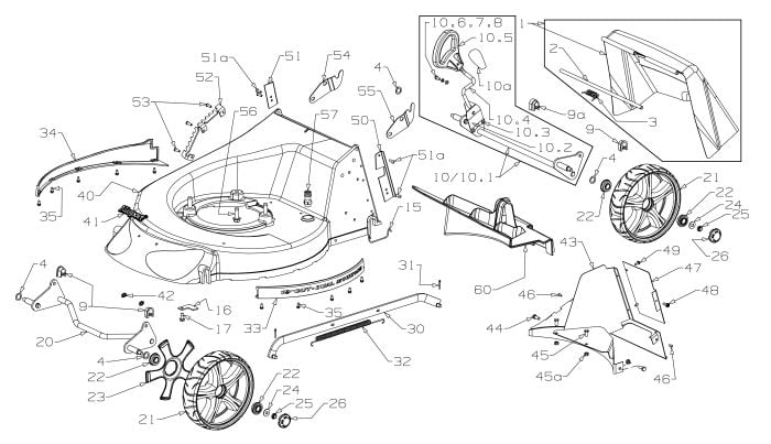 Deck Assembly for Masport 625AL (2019 May 465774) Mower