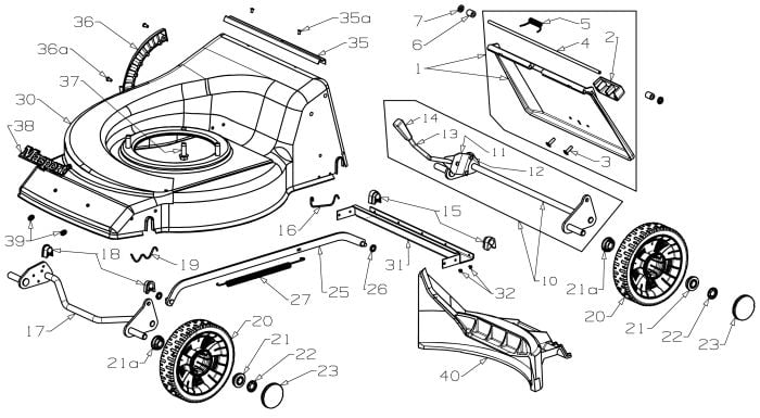 Deck Assembly for Masport 200ST L (2018 Sep 465741) Mower