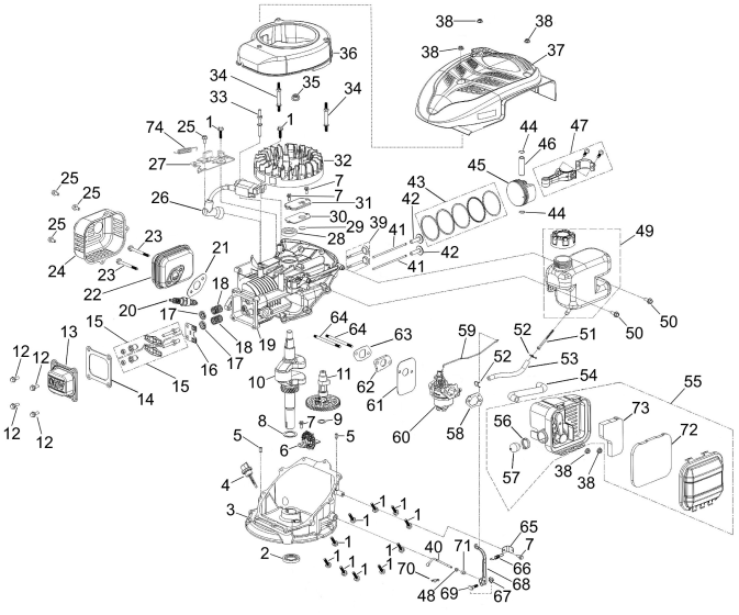 Engine Assembly for Masport 300AL L (2018 Sep 465743) Mower